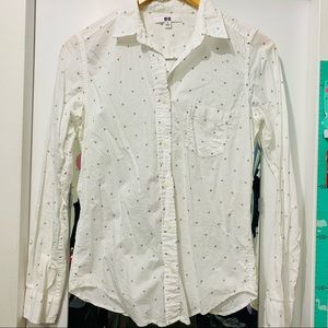 Uniqlo button down white shirt